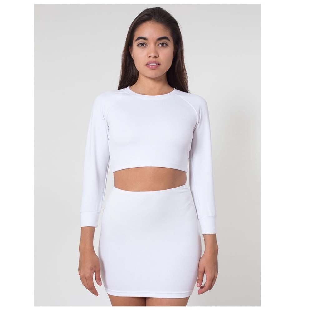 American Apparel ponte raglan crop sweater